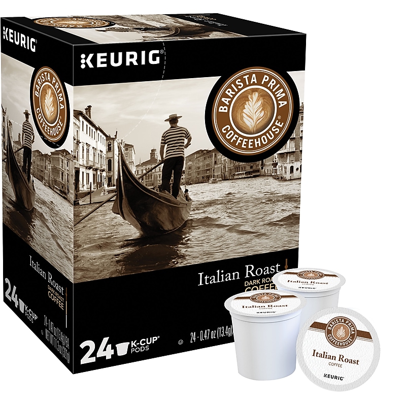 Barista Prima Italian Roast Coffee Keurig® K-Cup® Pods, Dark Roast, 24/Box (6614) image 1