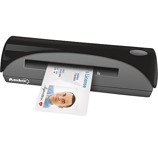 Ambir ImageScan Pro 667 PS667BCR Portable Card Scanner, Black/Gray at