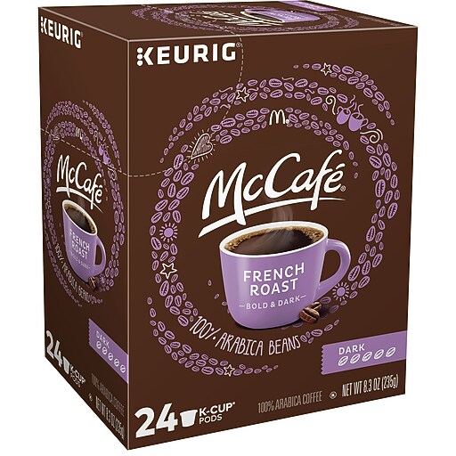 McCafe French Roast Coffee, Keurig KCup Pods, Dark Roast, 24/Box