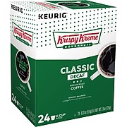 Krispy Kreme Classic Decaf Coffee, Keurig K-Cup Pods, Medium Roast, 24/Box (06111)