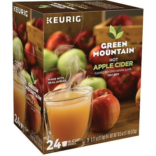 Green Mountain Hot Apple Cider Fruit Brew Seasonal, Keurig® KCup® Pods, 24/Box (6201) at Staples