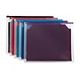 Staples Plastic Zip Envelope with Divider, Assorted Colors, Letter Size (45525)~#|#~s1137779_sc7