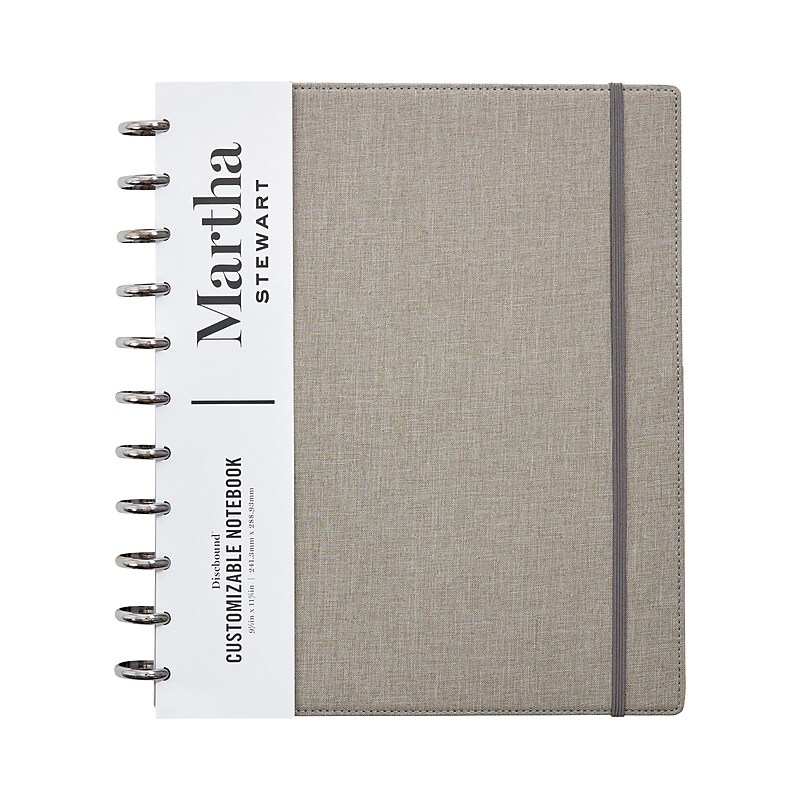 Martha Stewart Linen Letter Discbound Notebook, Letter Sized (MS102H) image 1