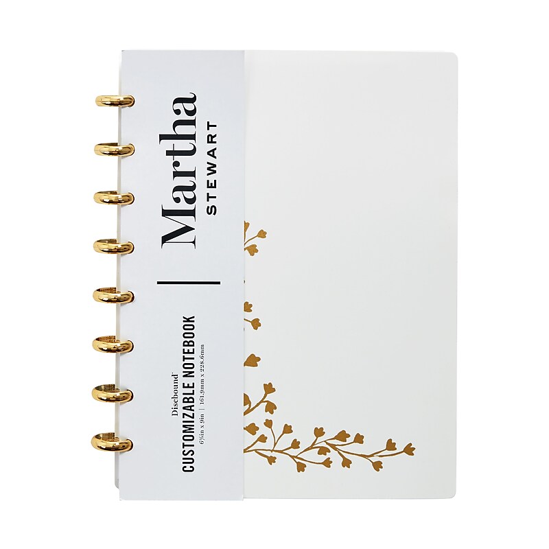 Martha Stewart Gold Vine Poly Junior Discbound Notebook (MS102G) image 1