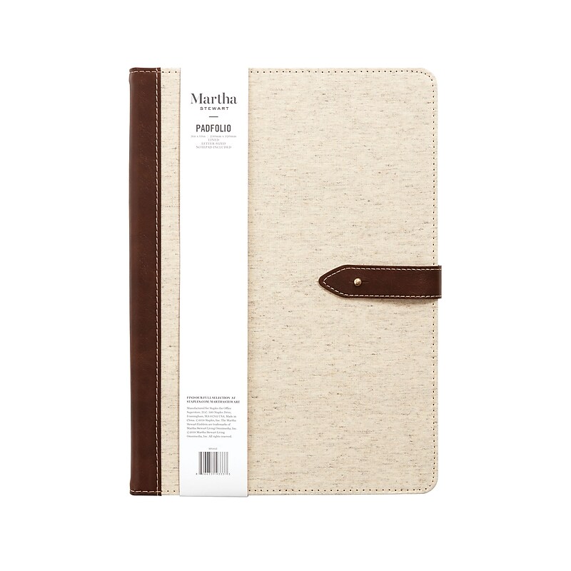 Martha Stewart Faux Leather Padfolio with Buckle Closure, Multicolor (MS101Z) image 1