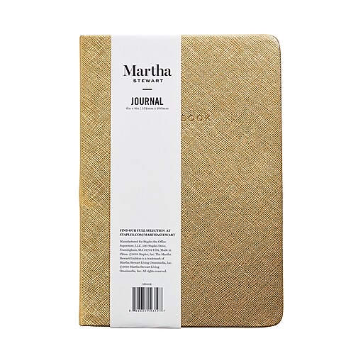 Martha Stewart Gold Journal (MS101K) Staples