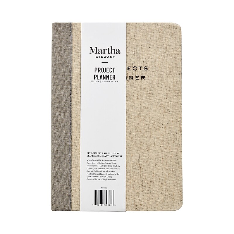 Martha Stewart Linen Project Planner Journal (MS101L) image 1