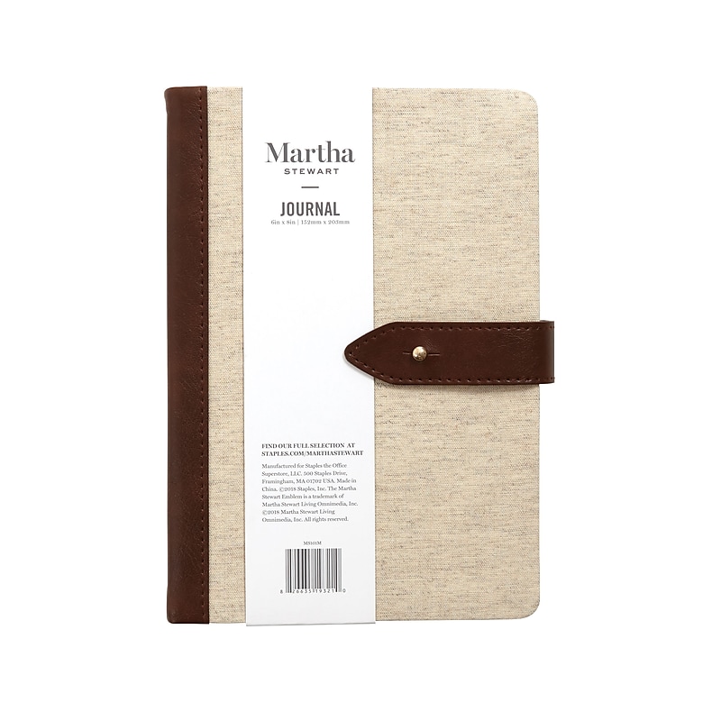 Martha Stewart Linen Journal with Tab (MS101M) image 1