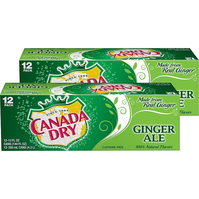 Canada Dry Ginger Ale Soda, 12 oz., 24/Carton (00078000152166) image 1