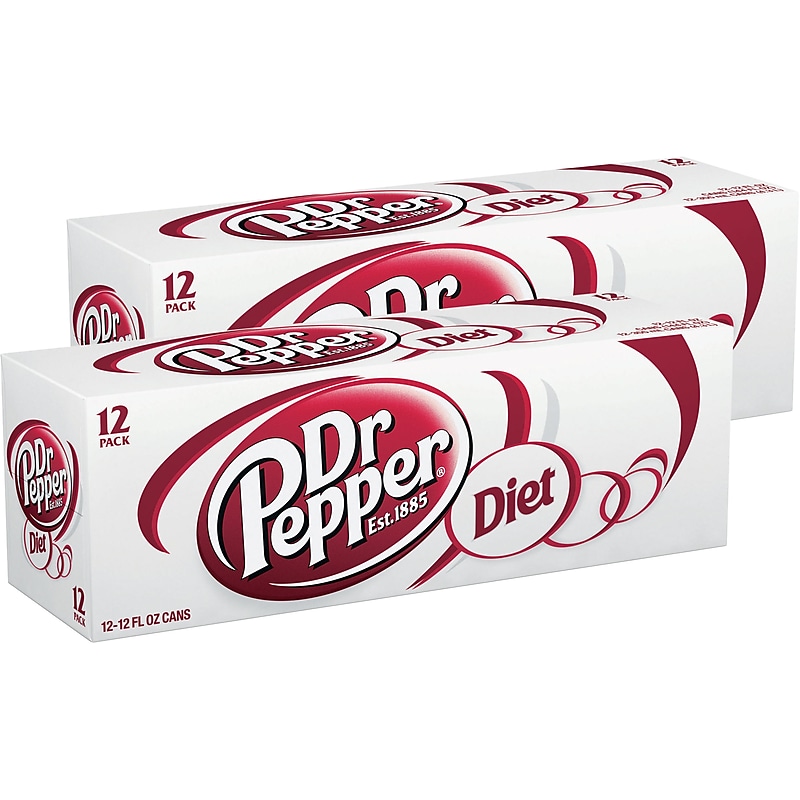 Dr Pepper Diet Original Soda, 12 oz., 24/Carton (78000083163) image 1