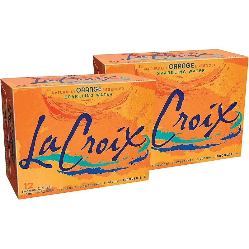 LaCroix Orange Sparkling Water, 12 oz., 24/Carton (NAV40129) image 1