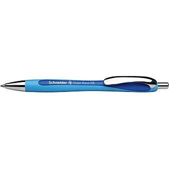 Schneider Slider Rave XB Retractable Ballpoint Pen, Extra Bold Point, Blue Ink, 5/Box (PSY132503)