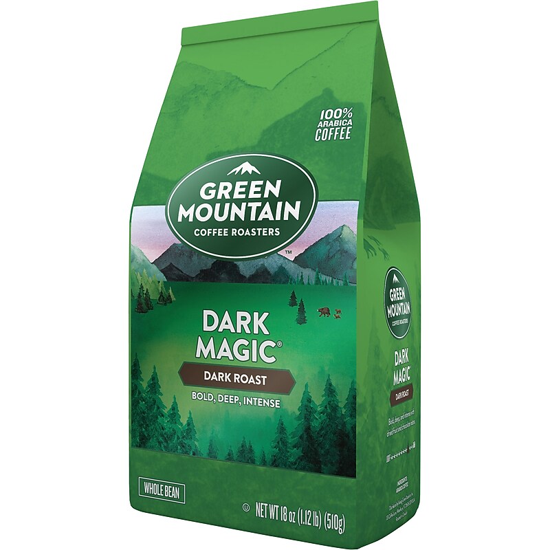 Green Mountain Dark Magic Whole Bean Coffee, Dark Roast, 18 oz. (611247375686) image 1