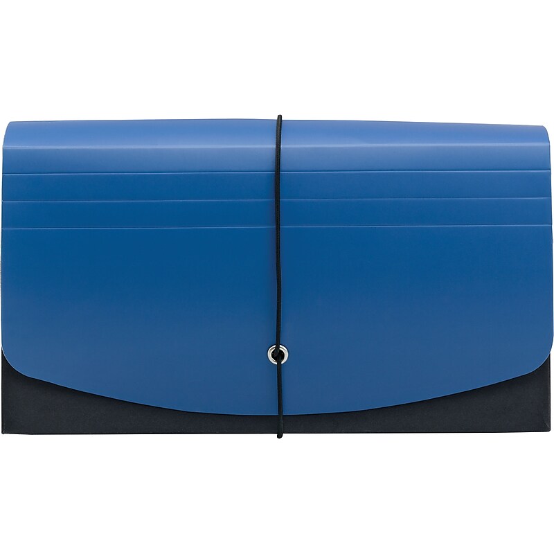 Smead Heavy Duty Banker's Check Size 21-Pocket Expanding File, Blue/Black (70506) image 1