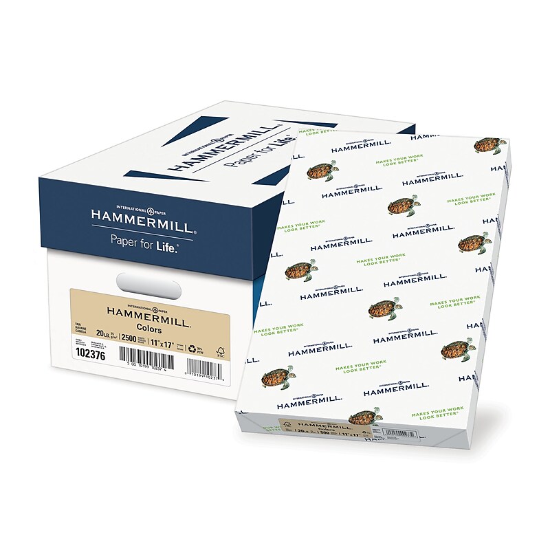 Hammermill® Colors Paper, 20lb, 11" x 17", Tan, 2500/Case image 1