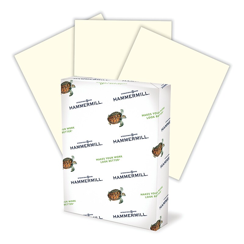 Hammermill Colors Multipurpose Paper, 24 lbs., 11" x 17", Ivory, 2500 Sheets/Carton (10441-4CASE) image 1