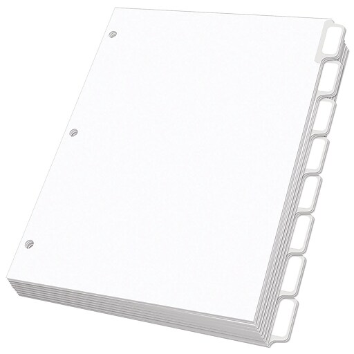 Shop Staples for Oxford Custom Label Dividers, SelfStick Tab Labels, 8Tab, Letter, White, 25 Sets