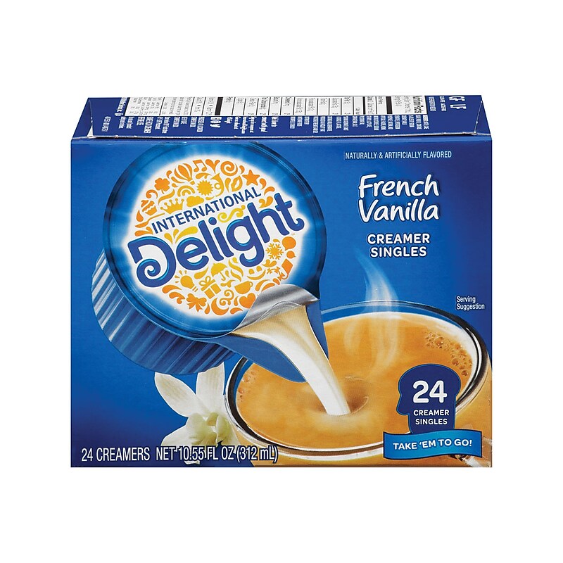 International Delight French Vanilla Dairy Free Liquid Creamer, 0.44 oz., 24/Box (WWI100681) image 1