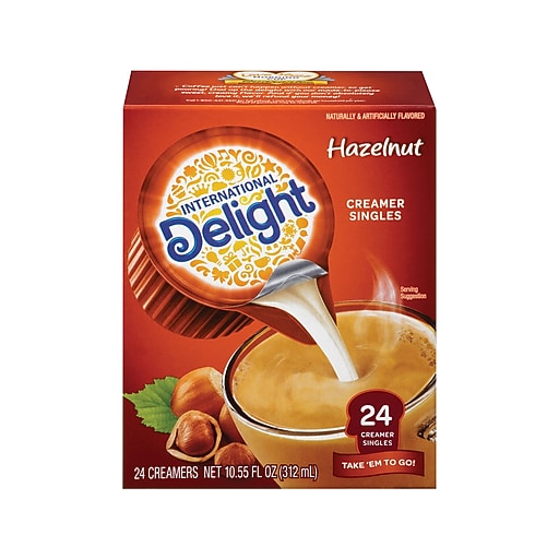 International Delight Hazelnut Dairy Free Liquid Creamer, 0.44 oz., 24
