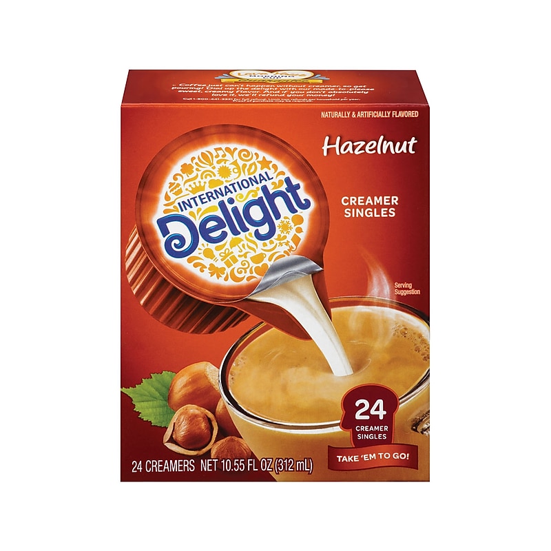 International Delight Hazelnut Dairy Free Liquid Creamer, 0.44 oz., 24/Box (WWI100680) image 1