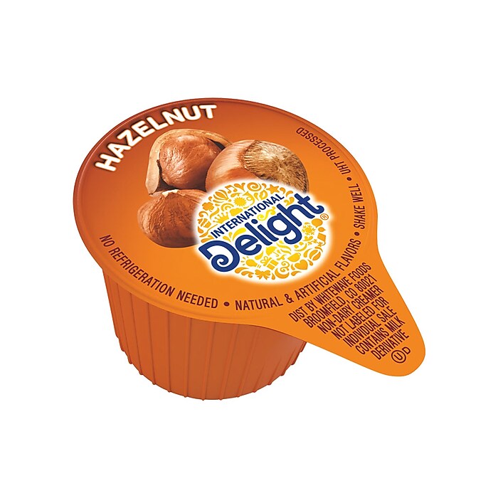 International Delight Hazelnut Liquid Creamer, 0.44 oz., 48/Box