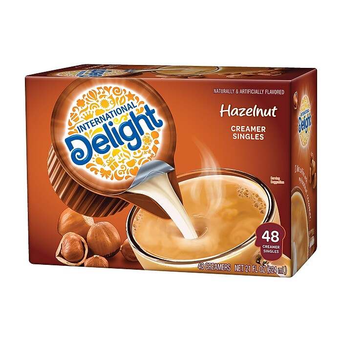 International Delight Hazelnut Liquid Creamer, 0.44 oz., 48/Box