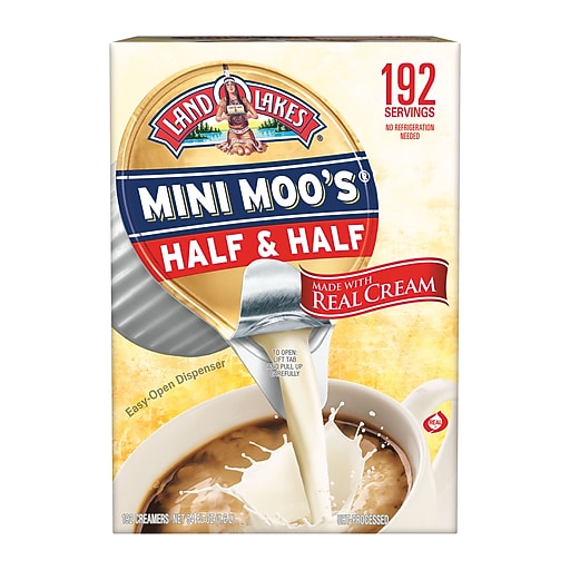 Land O Lakes® Mini Moo's® Real Dairy Half & Half Creamer, 192/Case at