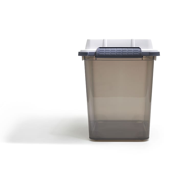 Keter 29.3 Qt. Latch Lid Storage Tote, Smoke (TR54516) | Staples