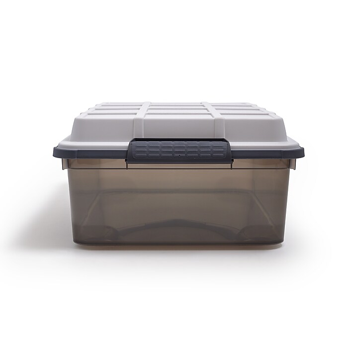 Keter Latch Lid Storage Tote, Smoke (TR54517) Staples