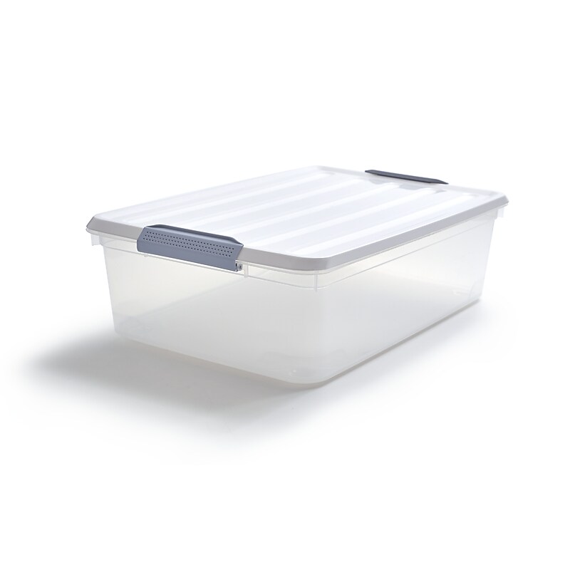 Keter 31.7 Qt. Latch Lid Storage Tote, Clear (TR54512) image 1