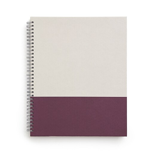 TRU RED™ Large Hard Cover Ruled Notebook, Gray/Purple (TR55739) at Staples