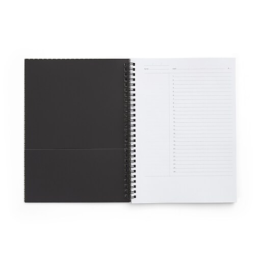 TRU RED™ Medium Soft Cover Notebook, Black Staples