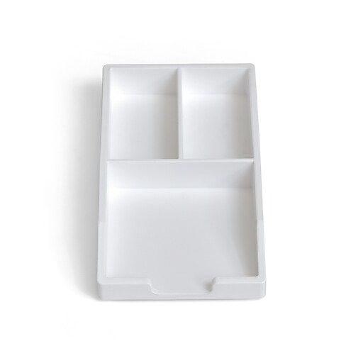Shop Staples For Tru Red Stackable Plastic Accessory Tray White