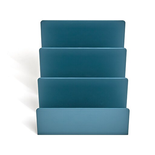 TRU RED™ 3Slot Plastic Letter Sorter, Teal (TR55288) Staples