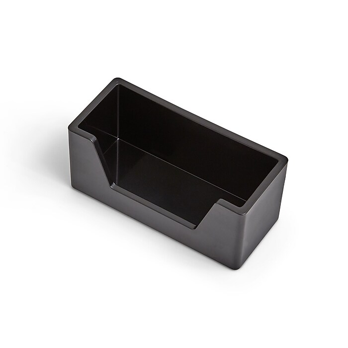 TRU RED™ 1 Compartment Business Card Holders, Black, 80 Card