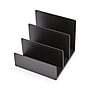 TRU RED™ 3-Compartment Plastic Letter Sorter, Black (TR54656)~#|#~s1146674_sc7
