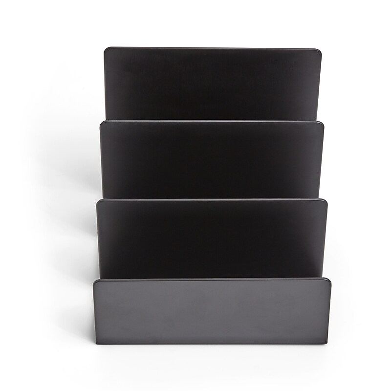 TRU RED™ 3-Compartment Plastic Letter Sorter, Black (TR54656) image 1