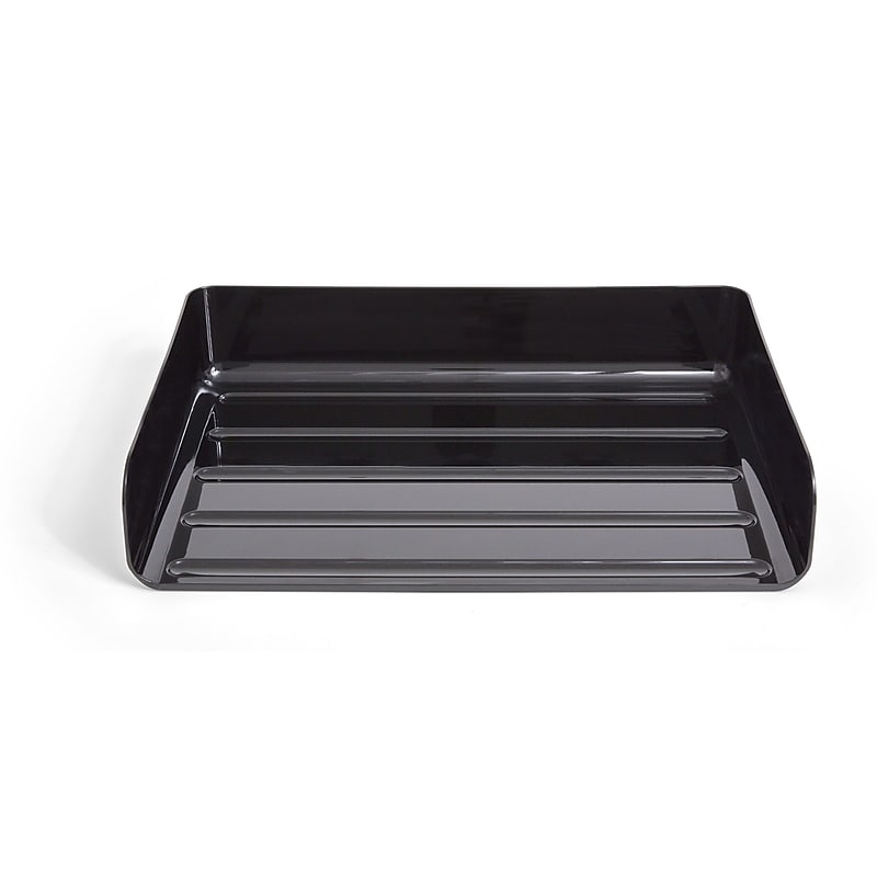 TRU RED™ Side Load Stackable Plastic Legal Tray, Black, 2/Pack (TR55332) image 1
