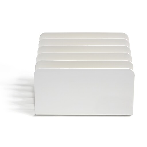 Shop Staples For Tru Red 5 Slot Plastic Incline Sorter White