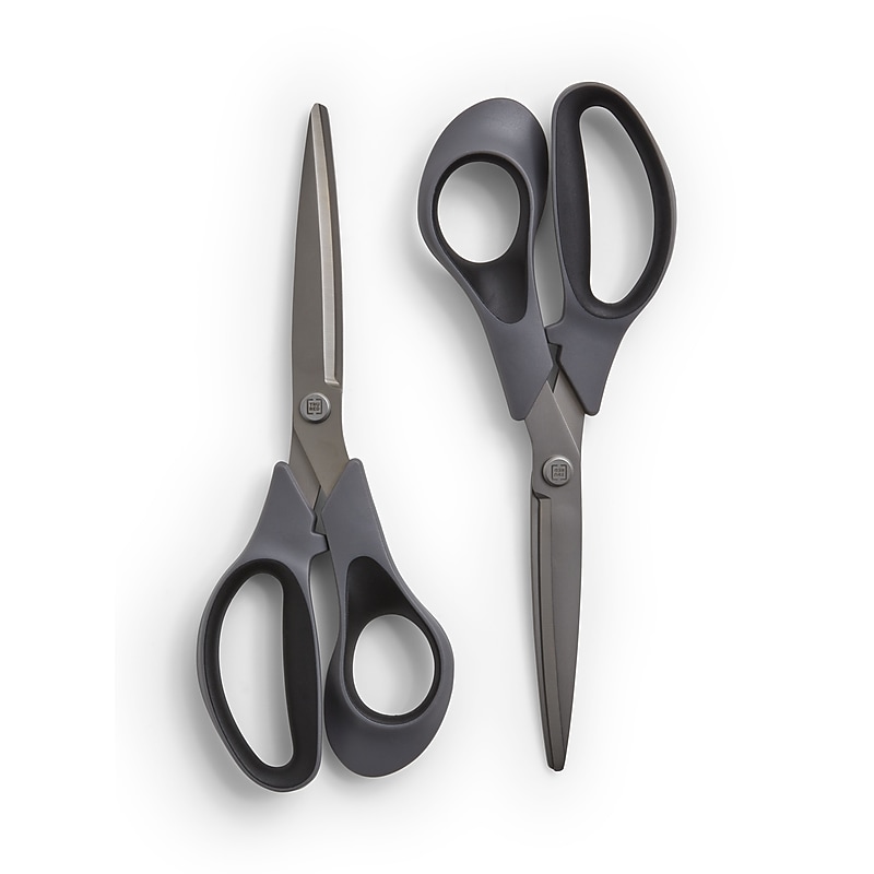 TRU RED™ 8" Stainless Steel Scissors, Straight Handle, 2/Pack (TR55022) image 1