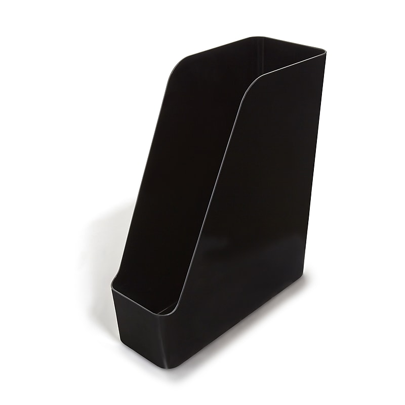 TRU RED™ Plastic Magazine File, Black, 2/Pack (TR55337) image 1
