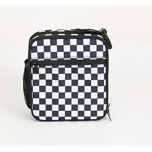 Schooled Lunch Bag, Black and White Checkers (54934) at Staples