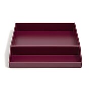 TRU RED™ Divided 2-Compartment Stackable Plastic Tray, Purple (TR55251)