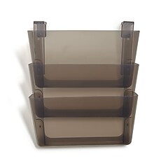 TRU RED™ 3-Pocket Plastic Letter Wall File, Smoke (TR55346) | Staples