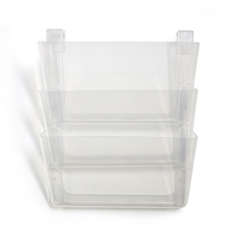 TRU RED™ 3-Pocket Plastic Letter Wall File, Clear (TR55345) image 1