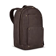 Solo New York Vintage Collection Leather Laptop Backpack, Espresso, 15.6"