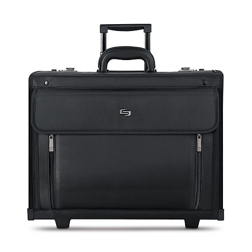 Solo Classic Laptop Rolling Briefcase, Black Polyester (PV784) at Staples