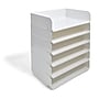 TRU RED™ Side Load Stackable Plastic Letter Tray, White, 6/Pack (TR55330)~#|#~s1149296_sc7