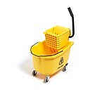 Coastwide Professional™  Click-Connect Janitorial Heavy Duty 35 Quart Mop Bucket with Side Press Wringer, Yellow