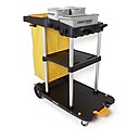 Coastwide Professional™  Click-Connect Janitorial Cart, 2 Shelf Set with Accessories